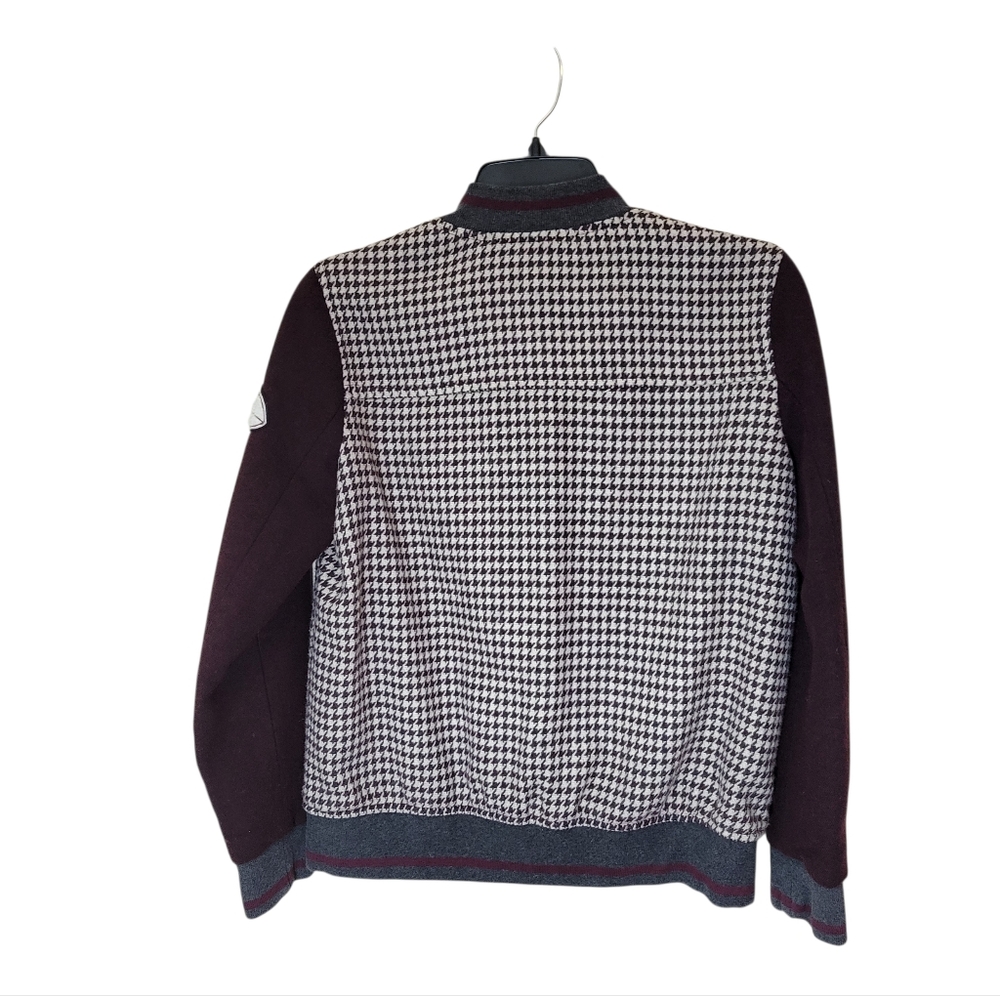 Zara Basic Houndstooth Varsity Bomber Jacket Size… - image 2